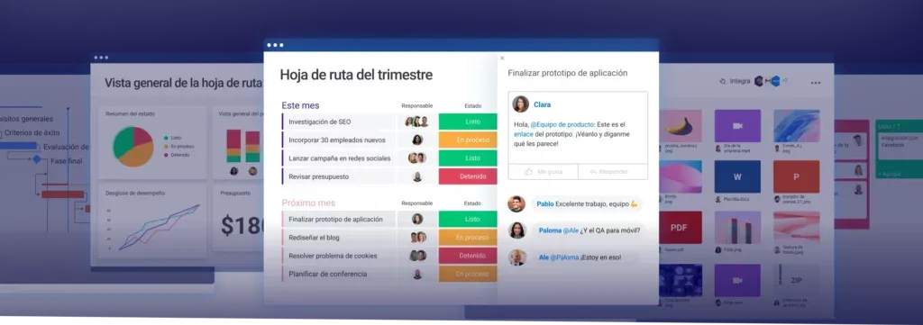 Tablero de gestión de proyectos y flujos de trabajo en monday.com